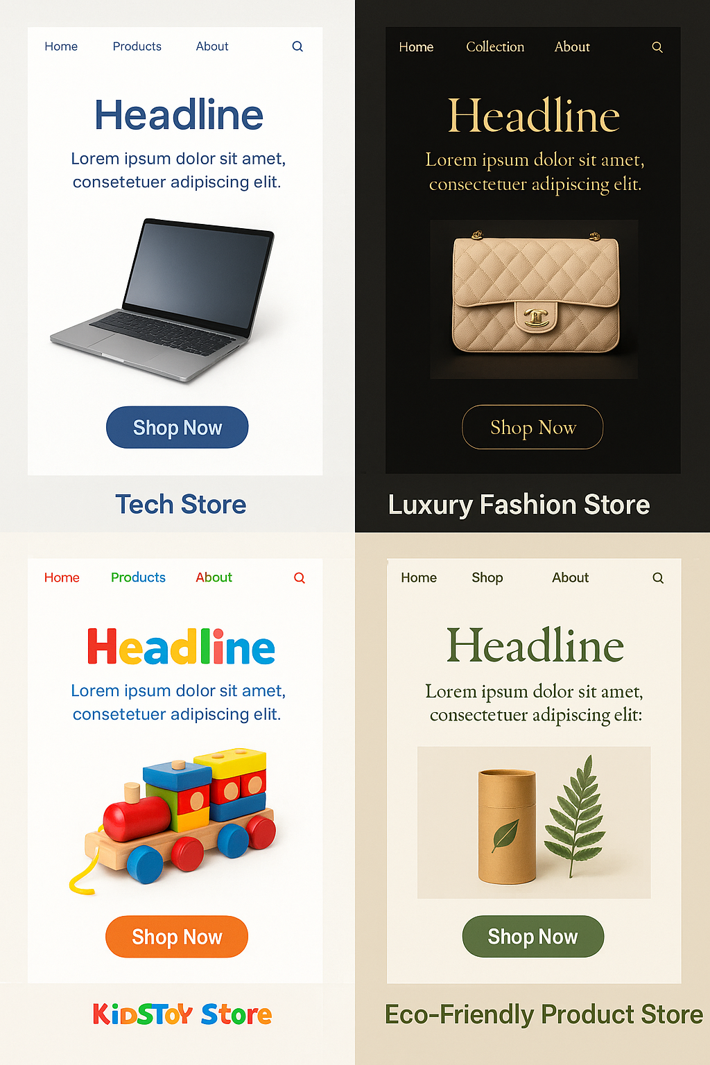 images showing flexible eBay template designs