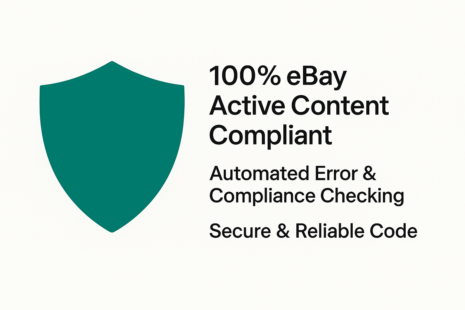 an image showing a badge for effective and compliant eBay listing template
