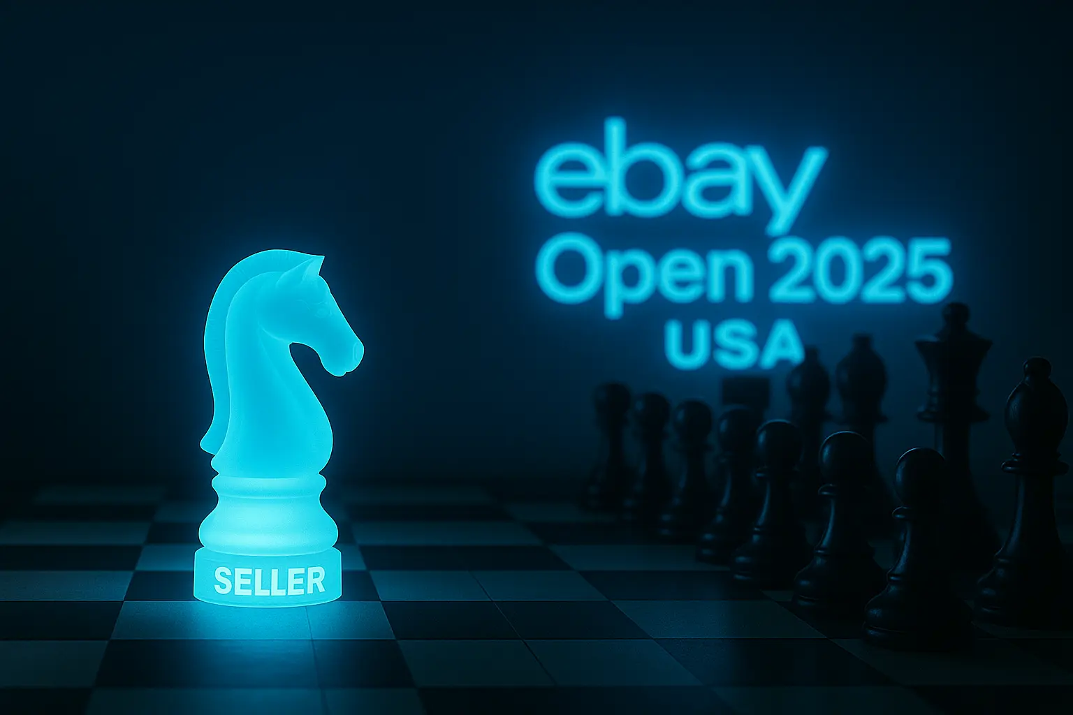 Inside eBay Open 2025: A Knight pawn of chess showcasing seller protection