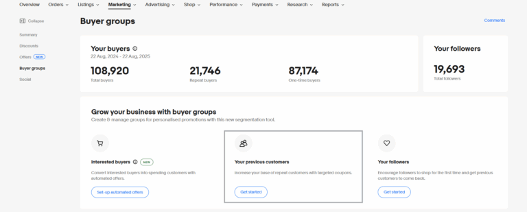Image showing buyers groups concept on eBay for increase order value