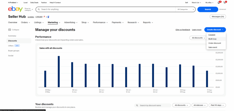image showing Seller hub eBay