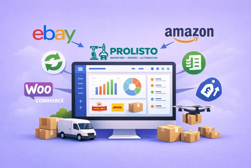 An images showing prolisto's multi-channel ecommerce management tool